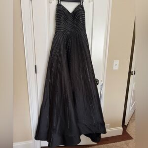 Sherri Hill Black Strapless Prom/ pageant Gown with pockets 
Used once